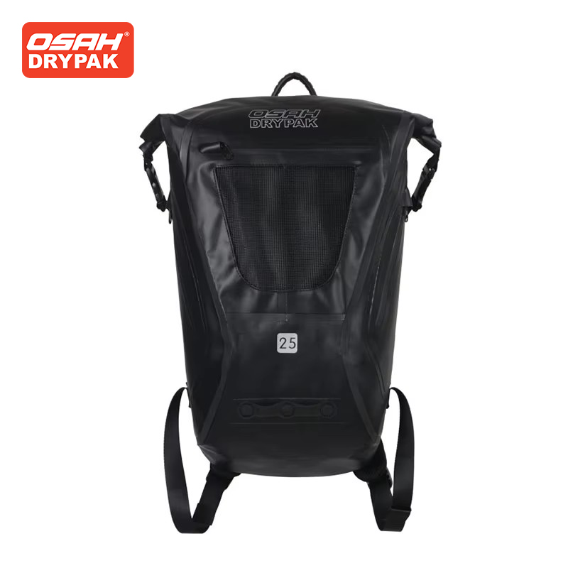 Motorcycle Gear Travel Bag - OSAH 黒オートバイバッグ 25L 大容量乗馬ギアバックパック防水バッグ屋外旅行登山ハイキング用品パック