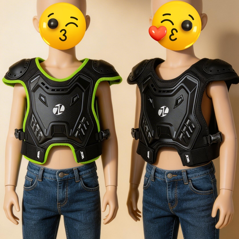 Motorcycle Gear Kids - 子供用オートバイアーマーベスト、モトクロス、MTB、BMX、スケートボード、スクーター、スキー用胸部・背中プロテクター、キッズギア