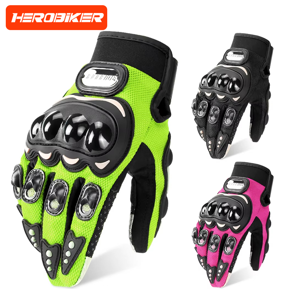 Motorcycle Gear Kids - 新しいオートバイグローブ通気性自転車オートバイフルフィンガー Guantes モトクロスバイクブレスメッシュタッチスクリーンレーシンググローブ