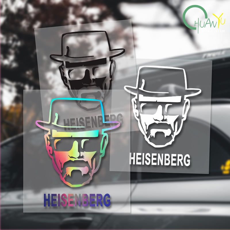 Motorcycle Gear Outfit - Heisenberg-クリエイティブなテキストパターンステッカー、車の窓オートバイの反射防水ステッカー
