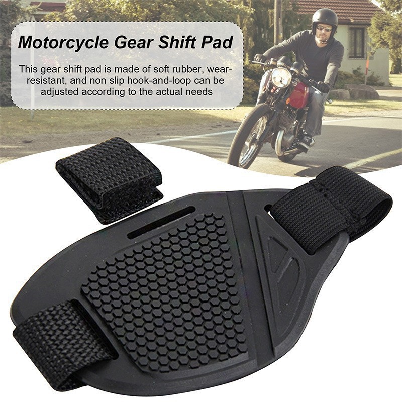 Motorcycle Wearing Gear - オートバイギアシフトパッドユニバーサル滑り止め耐摩耗性ゴム製シフターシューズプロテクター調節可能なバイクブーツガードカバー
