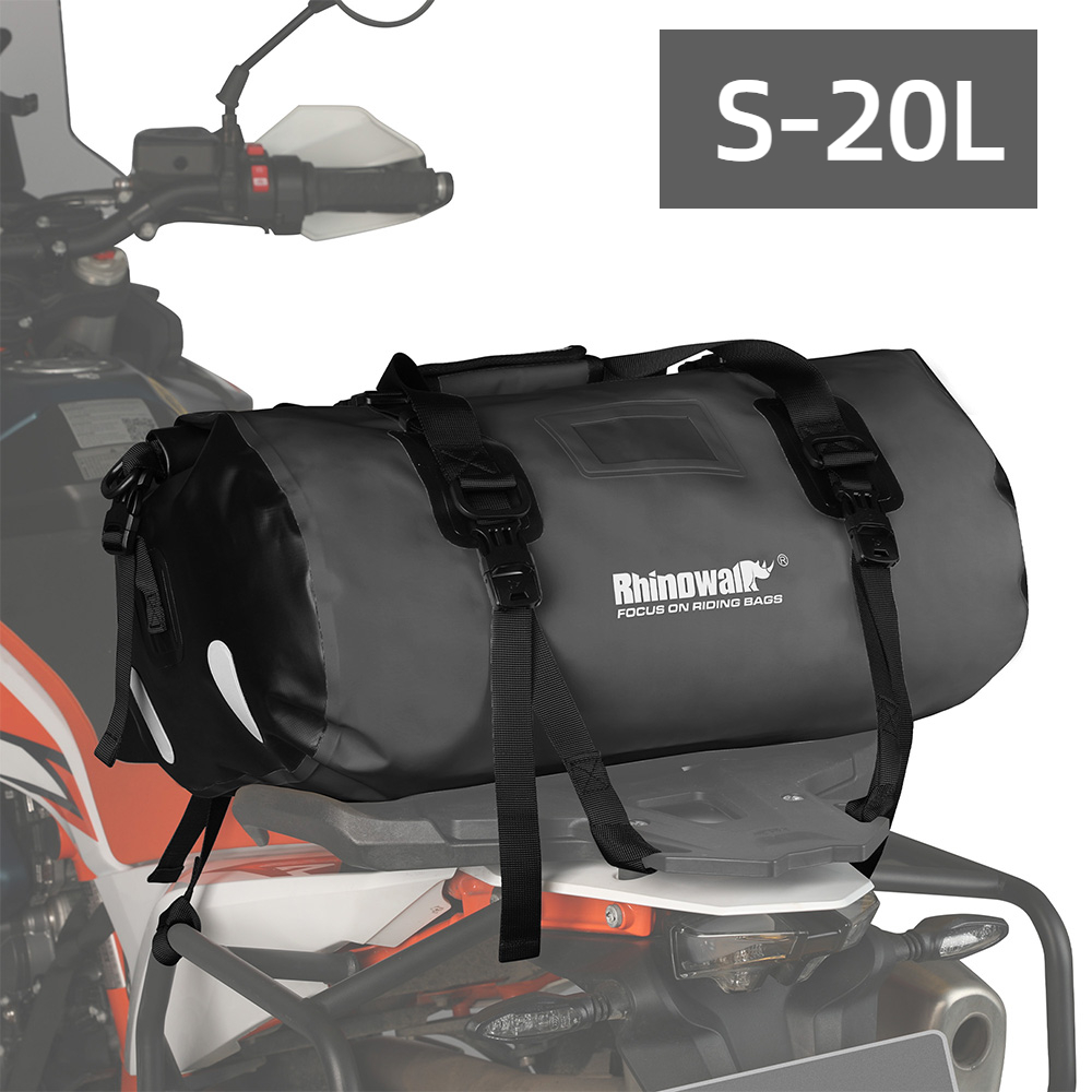 Motorcycle Gear Travel Bag - Rhinowalk-オートバイのテールバッグ,防水,ラックバッグ,長距離トラベルギア,20l