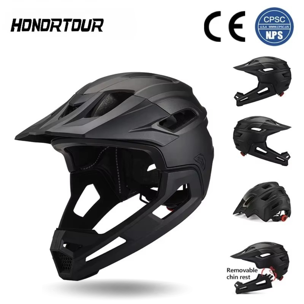 Motorcycle Gear Kids - Eastinear 大人用 Mtb ヘルメット自転車フルフェイス取り外し可能なワンピースオートバイ乗馬安全ヘルメット頭部保護屋外