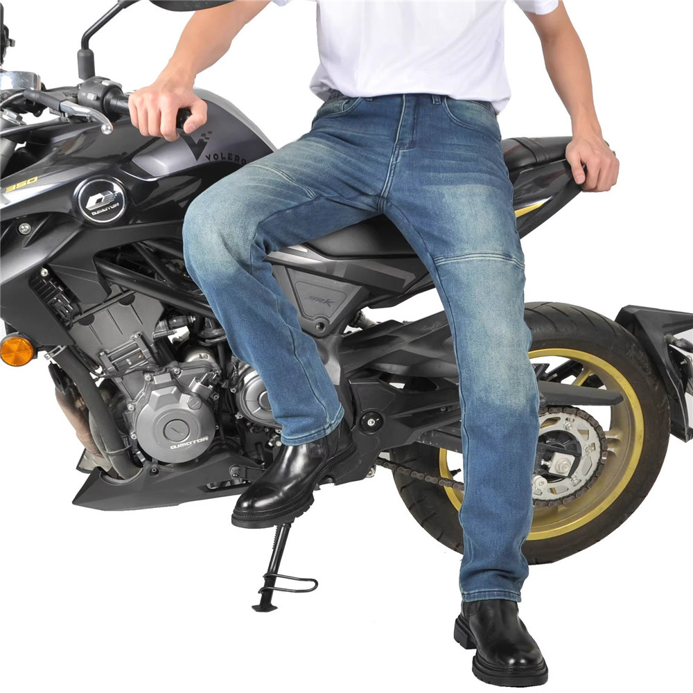 バイク用ジーンズパンツ |   柔らかい弾性インセットギア  - Motorcycle Wearing Gear のレビューと価格