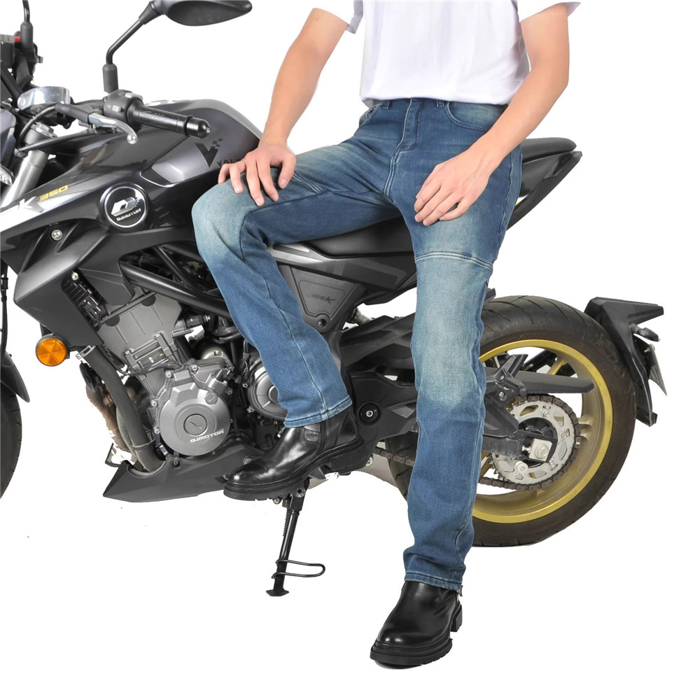 バイク用ジーンズパンツ |   柔らかい弾性インセットギア  - Motorcycle Wearing Gear のレビューと価格