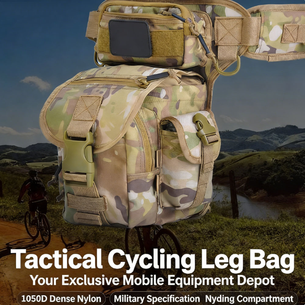 戦術的なドロップレッグバッグオートバイ乗馬ウエストパック防水 - Motorcycle Gear Travel Bag のレビューと価格