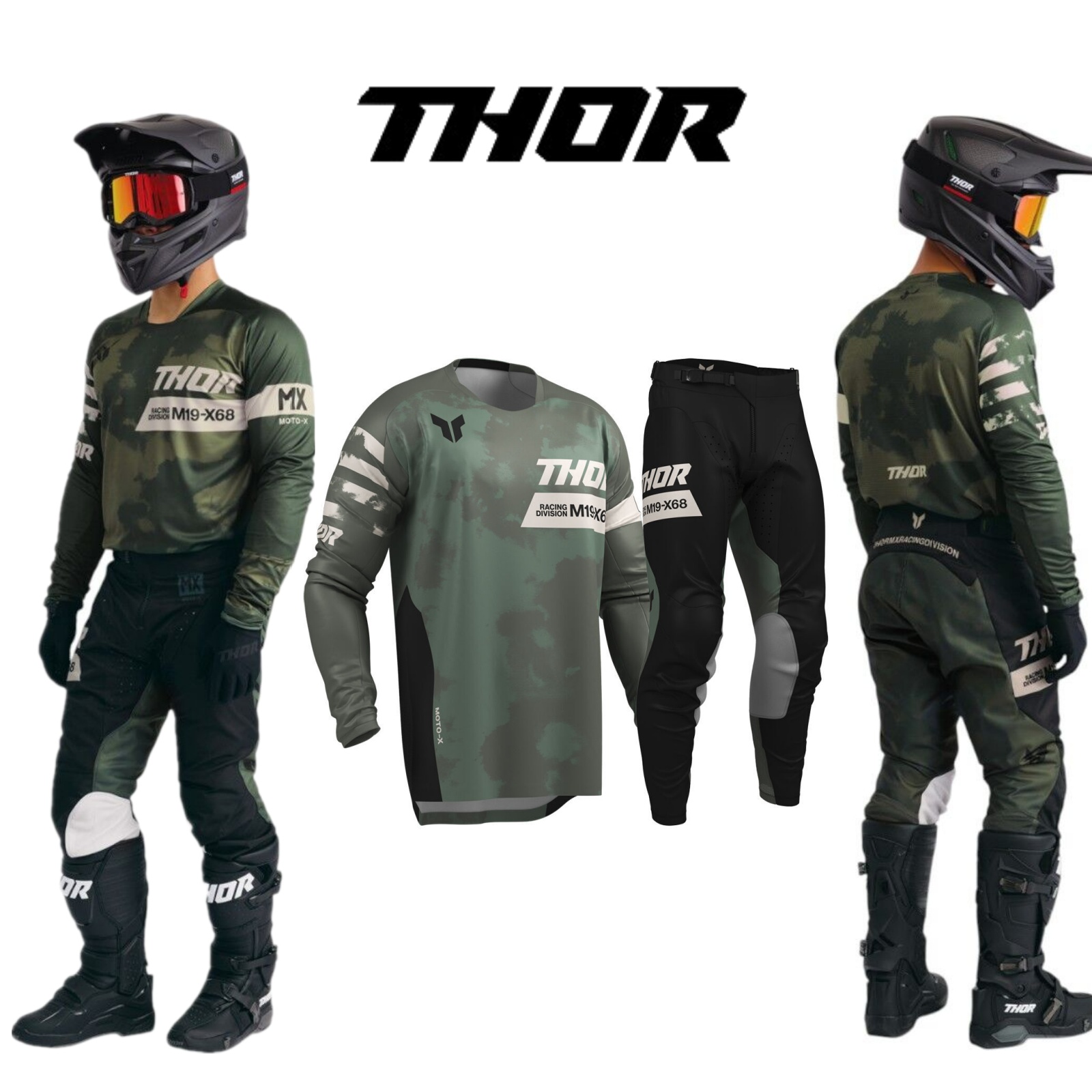 モトクロスギアセット トップオフロードMxコンボ THORジ - Motorcycle Gear Outfit のレビューと価格