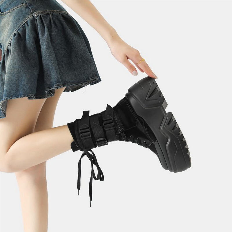 ホットファッション女性チャンキープラットフォームオートバイブ - Motorcycle Gear Pants のレビューと価格