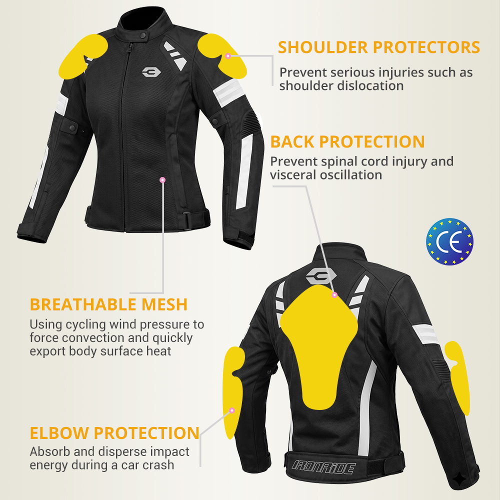 女性用バイクジャケット 通気性のあるバイクライディングジャケ - Motorcycle Wearing Gear のレビューと価格