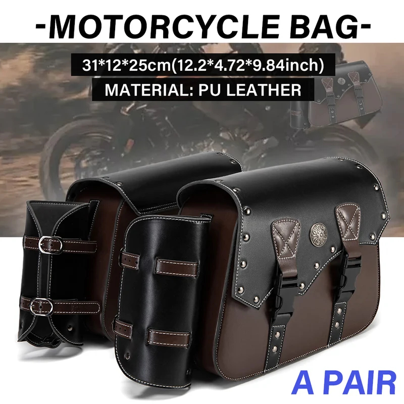 2 個のユニバーサル防水オートバイ ATV サドルバッグ、大 - Motorcycle Gear Travel Bag のレビューと価格